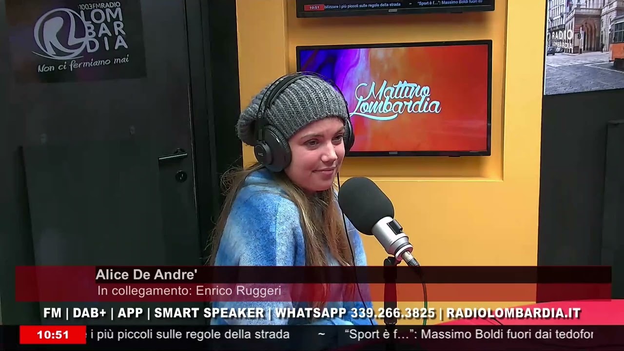 Alice De André & Enrico Ruggeri a Mattino Lombardia - Radio Lombardia