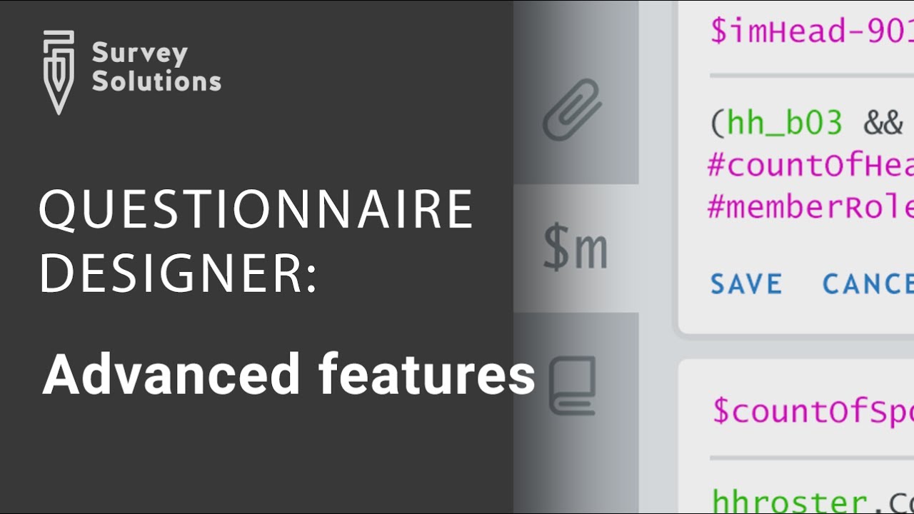 Advanced features of Questionnaire Designer (Copy, Search, Team collaboration and History)