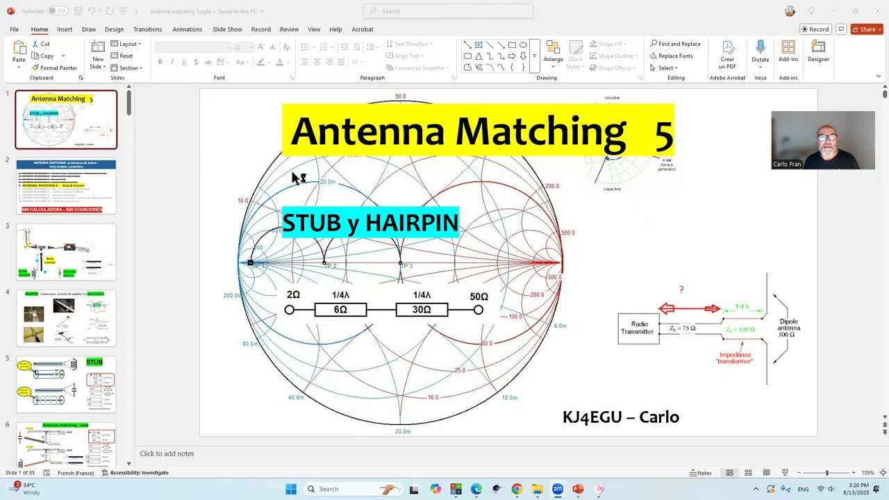 Adaptación de antenas con líneas de transmisión. Parte 5