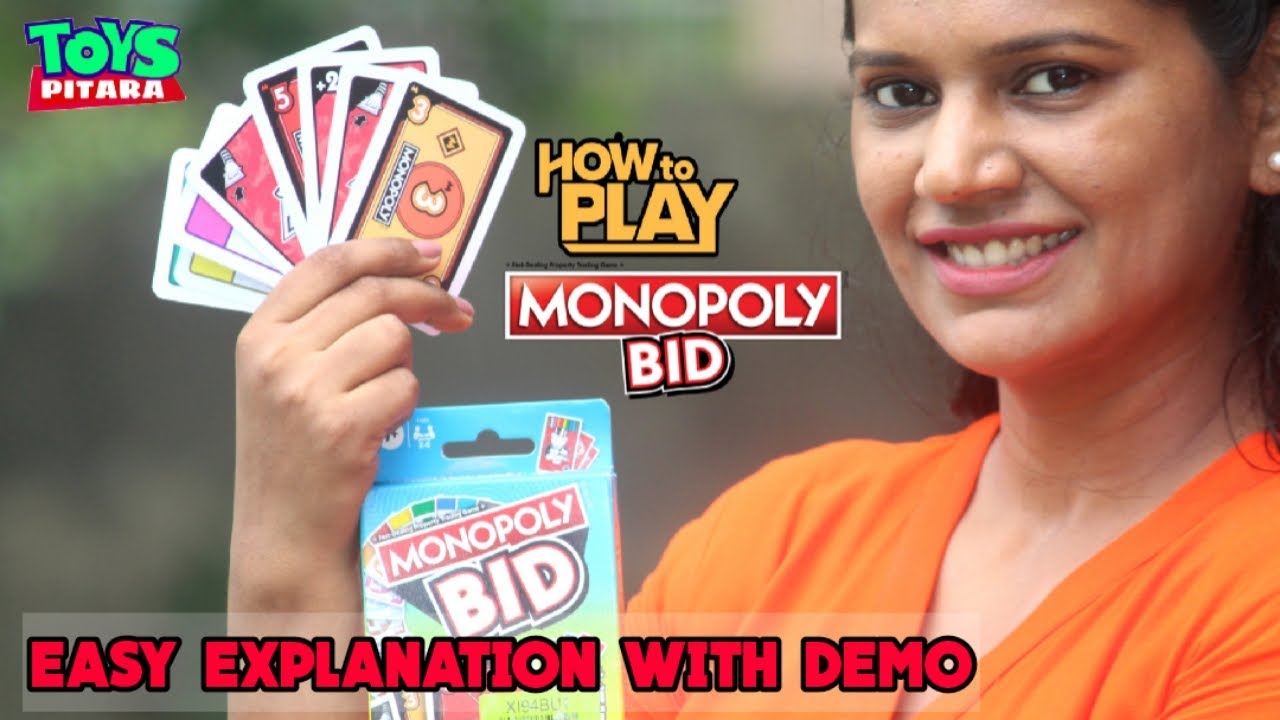 Monopoly Bid | How to Play Monopoly Bid Card Game in Hindi | With Actual Gameplay | Toys Pitara