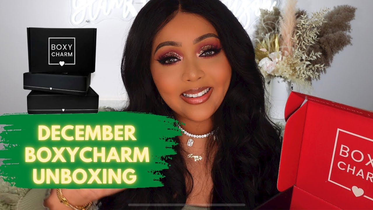 BOXYCHARM 2022 DECEMBER BASE UNBOXING &  TRY-ON ✨ MAKEUP LOOK TUTORIAL ❤️