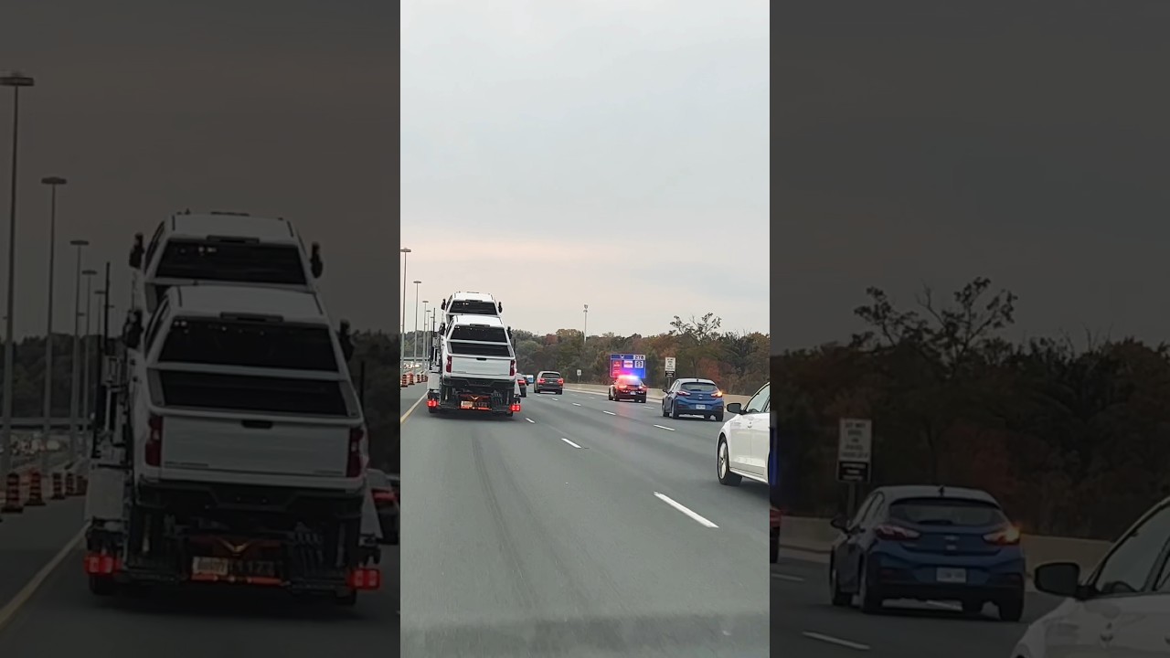 Police chasing bad driver on Highway 401 🇨🇦 #shorts