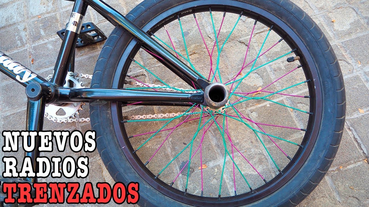 MONTAMOS LOS RADIOS TRENZADOS EN MI BMX