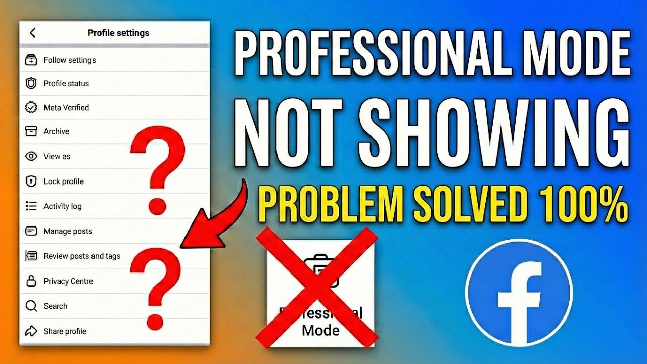 Facebook Professional Mode Not Showing Problem Solved (2026)
