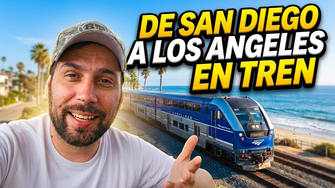 TREN AMTRAK de SAN DIEGO a LOS ANGELES 🚅 COMO ES ❓VALE LA PENA❓ 🏖 En CALIFORNIA.