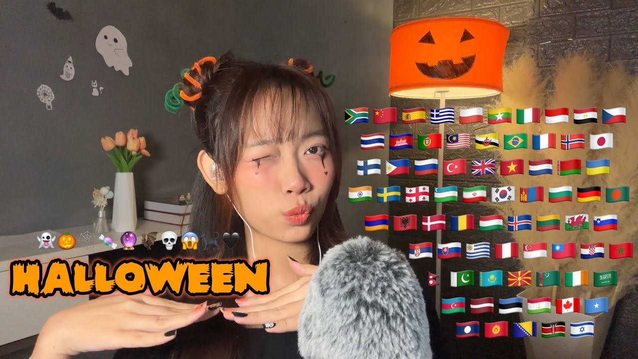 ASMR Halloween Trigger Words in 70 Different Languages (2 Hours for Sleep)