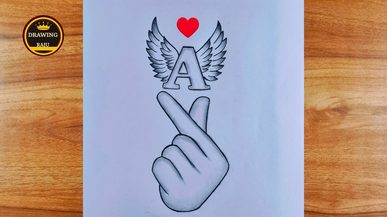 Korean Tumblr A letter drawing||Easy drawing for beginners||BTS Army drawing 
