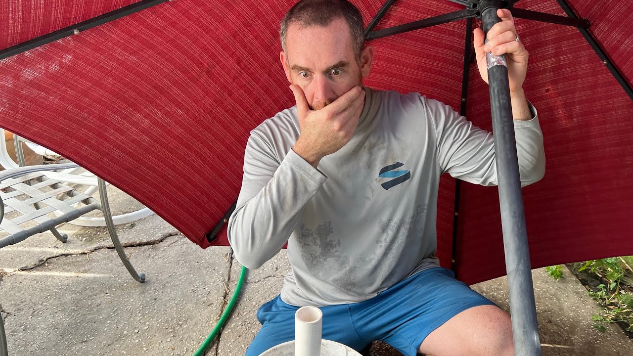 How to Make A Umbrella Stand. DIY A Removable Stand Base.
