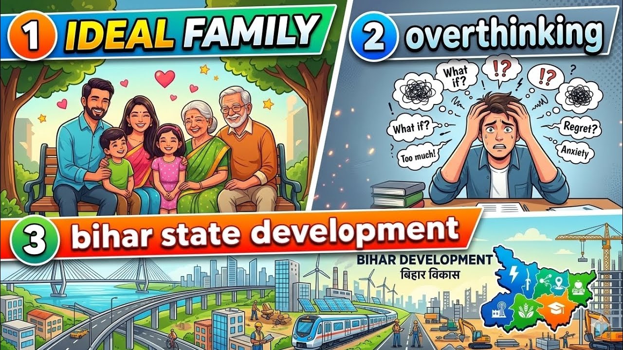 1 IDEAL FAMILY 2 OVERTHINKING 3 BIHAR STATE DEVELOPMENT 