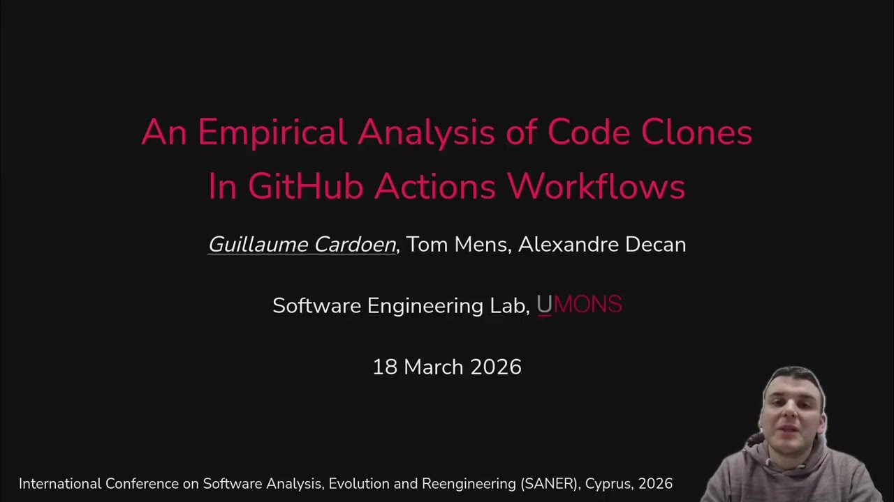 An Empirical Analysis of Code Clones in GitHub Actions Workflows (SANER 2026)