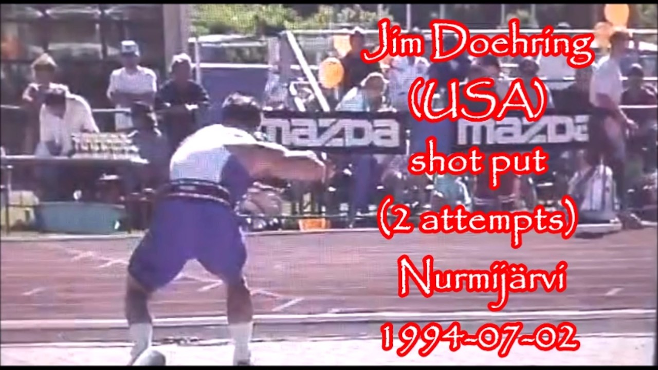 Jim Doehring (USA) shot put (2 attempts) at Nurmijärvi 1994-07-02