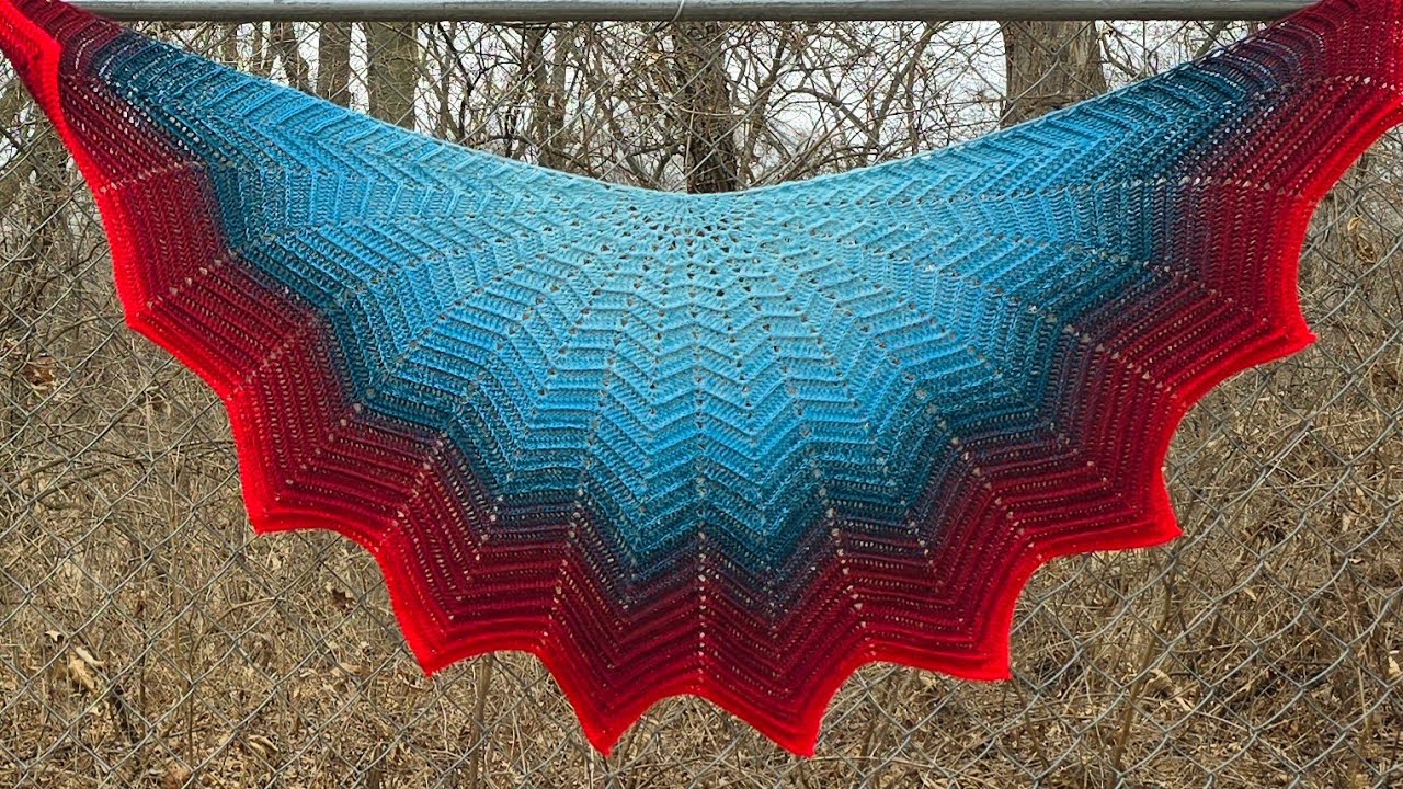 Crochet Easy Chevron Shawl Tutorial - 