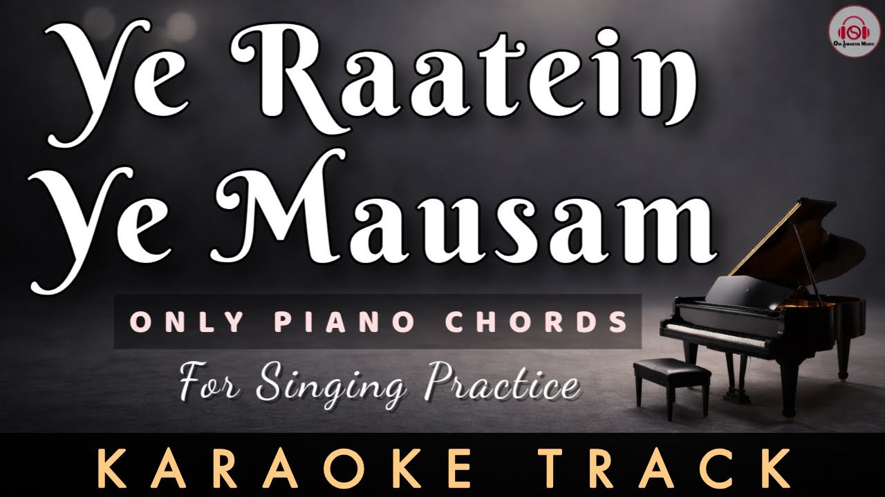 YE RAATEIN YE MAUSAM - Piano Chords Karaoke || Unplugged | Kishore Kumar | Asha Bhosle