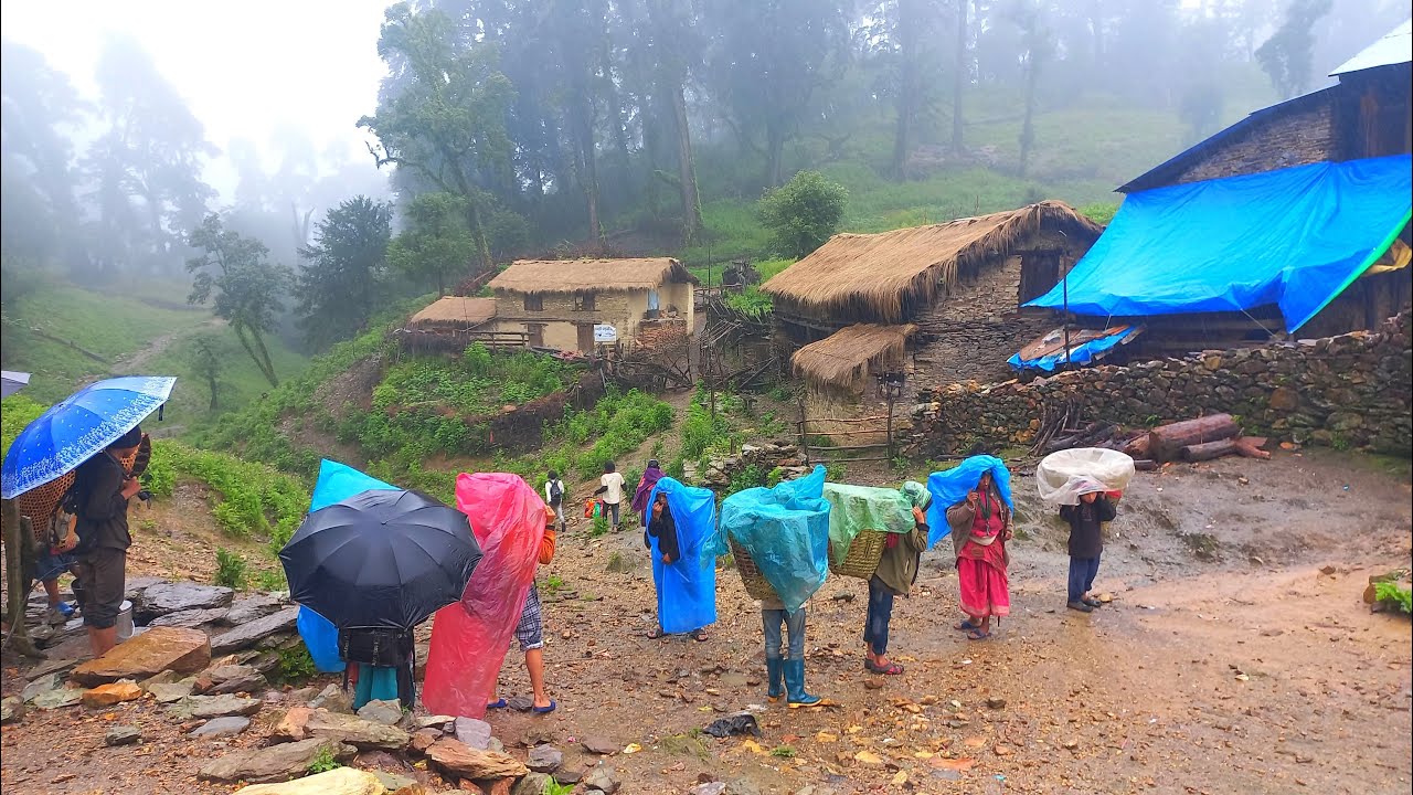 Surviving Life in Nepali Mountain Village During Heavy Rainy Day | Living With Beautiful Nature |