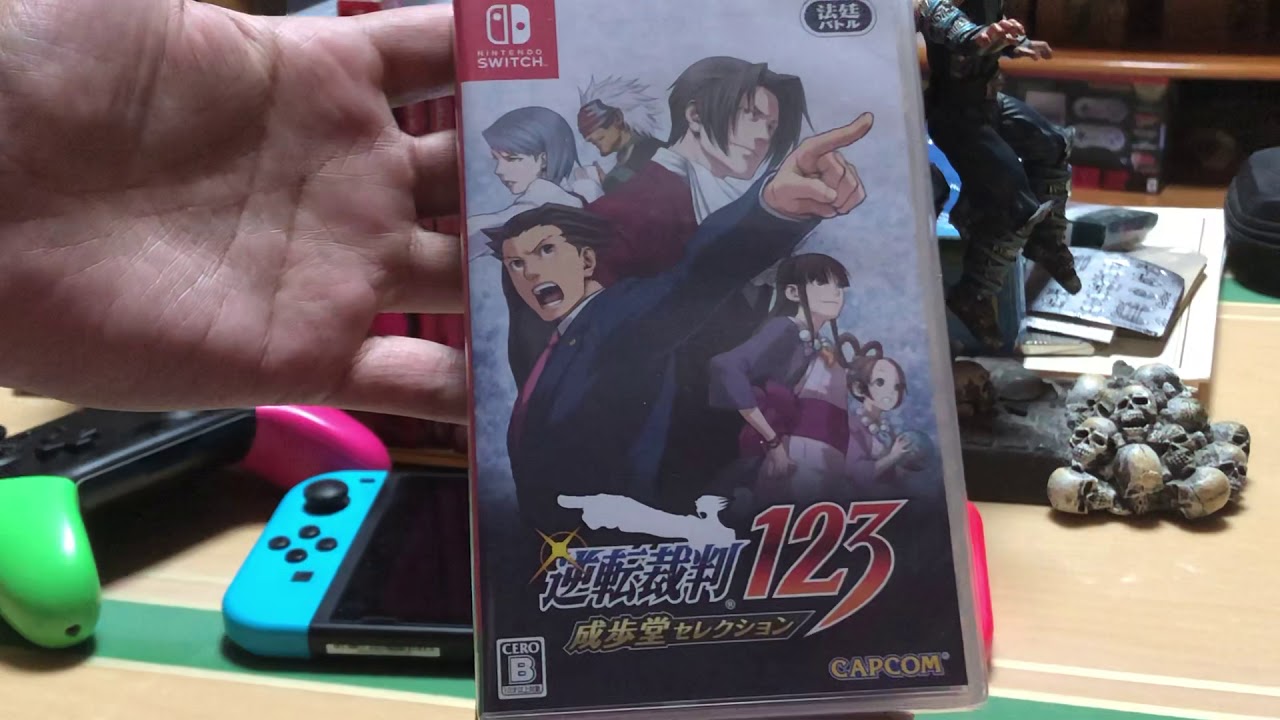 Phoenix Wright Ace Attorney Trilogy 123 for Nintendo Switch Unboxing + Startup!