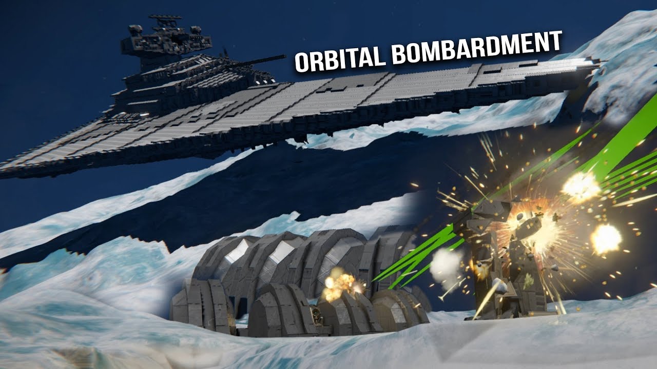 STAR WARS IMPERIAL FLEET vs HOTH BASE SHIELD - Space Engineers
