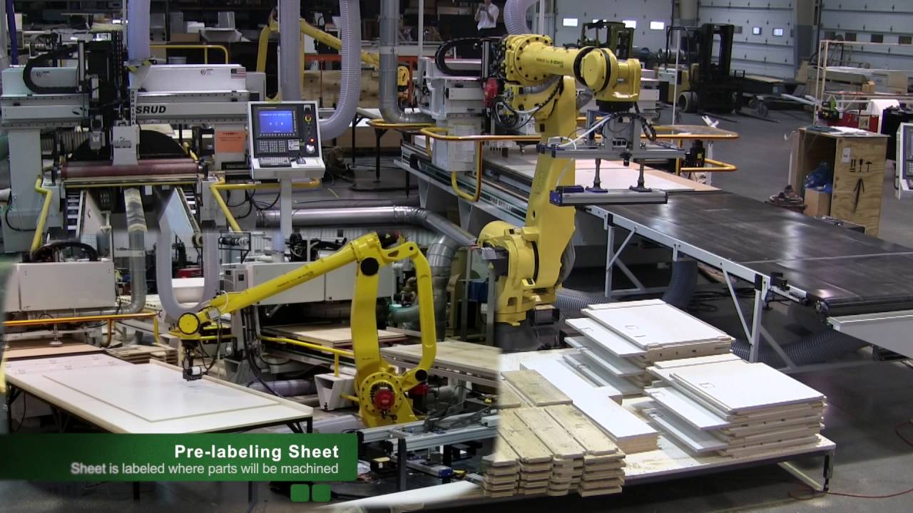 CNC Router cell tended by Dual Robots