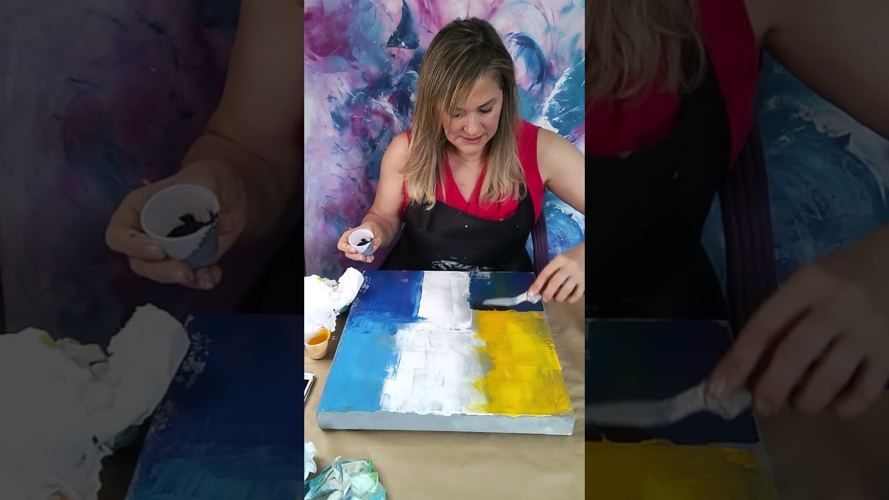 Pintando uma tela abstrata