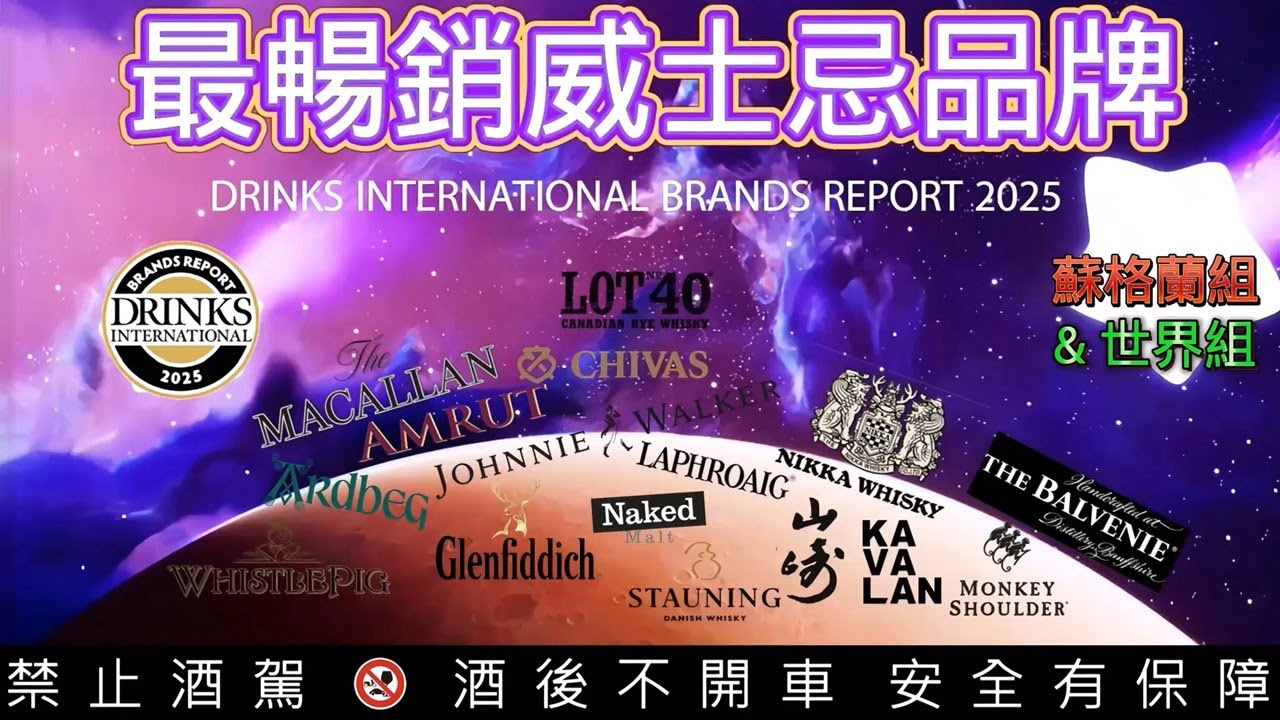 最暢銷威士忌品牌- 10款蘇格蘭組威士忌+10款世界組威士忌