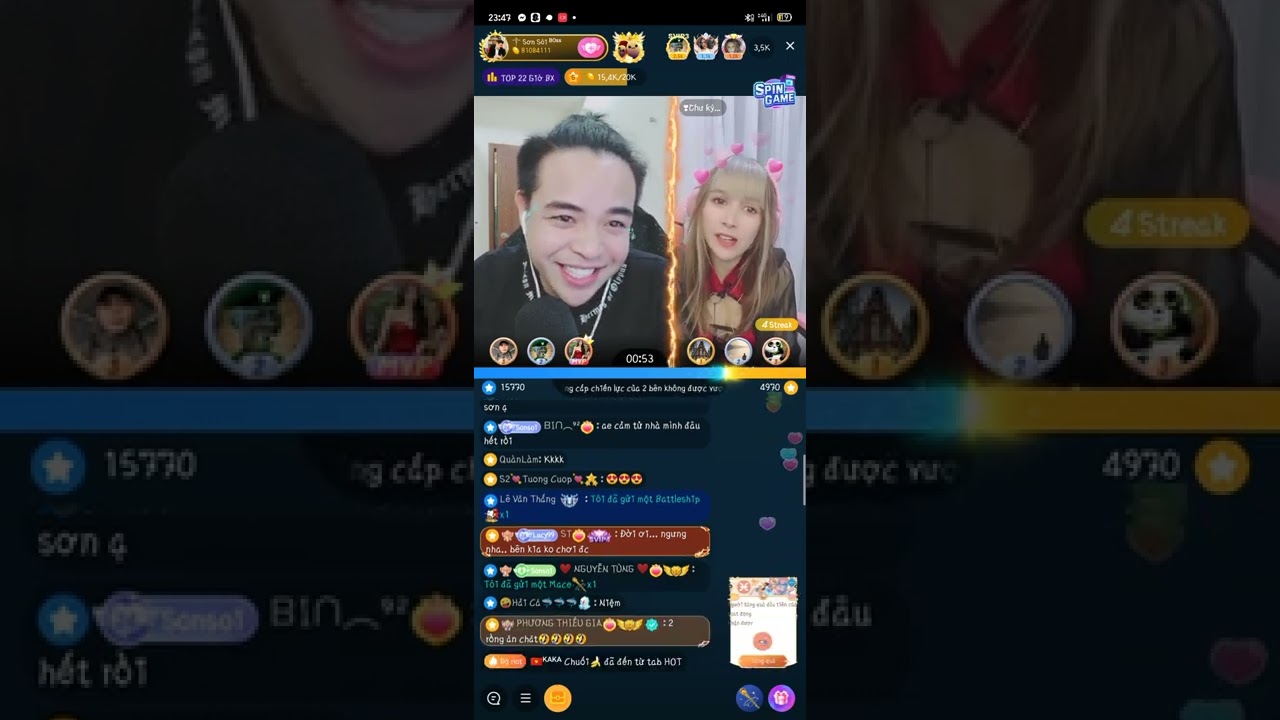 Sơn s&oacute;i PK vs Thư k&yacute; hay nhất bigo