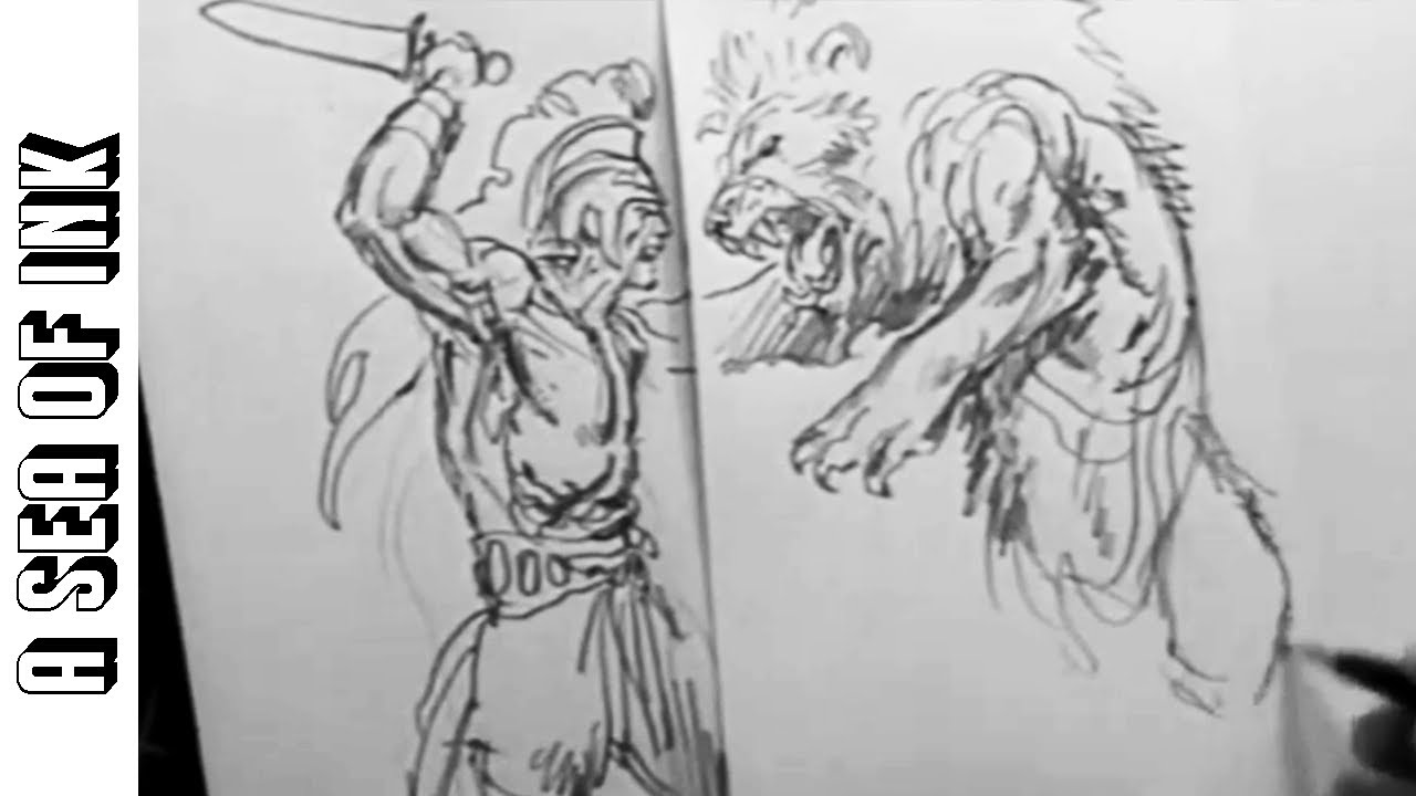 Joe Kubert Drawing for 1 Hour Straight! - Vol.1