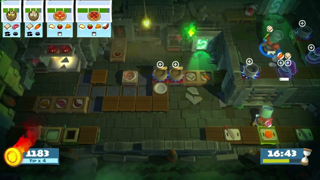Overcooked 2 All You can Eat Level 6-6 4-stars Solo