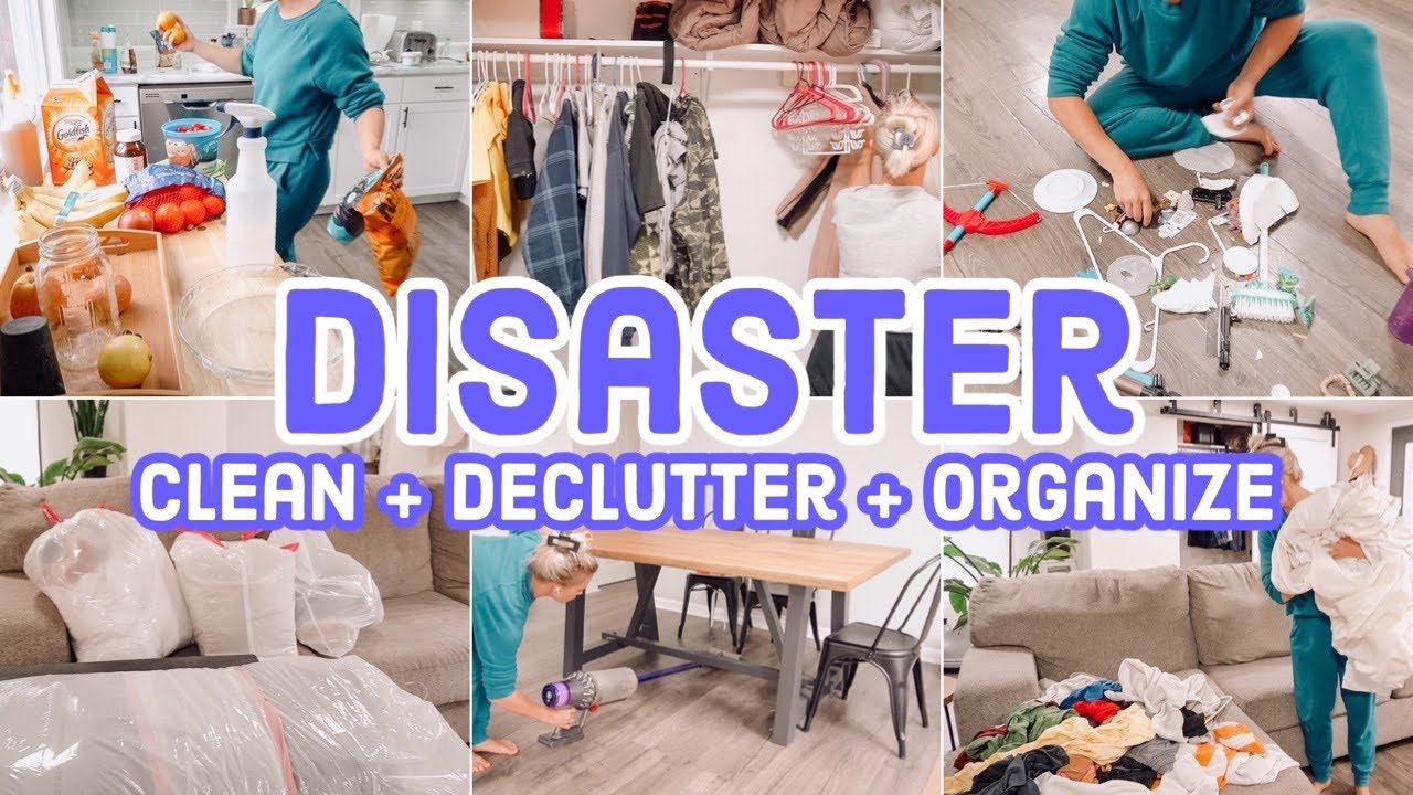 DISASTER CLEANING MOTIVATION  // CLEAN WITH ME // DECLUTTERING AND ORGANIZING // BECKY MOSS