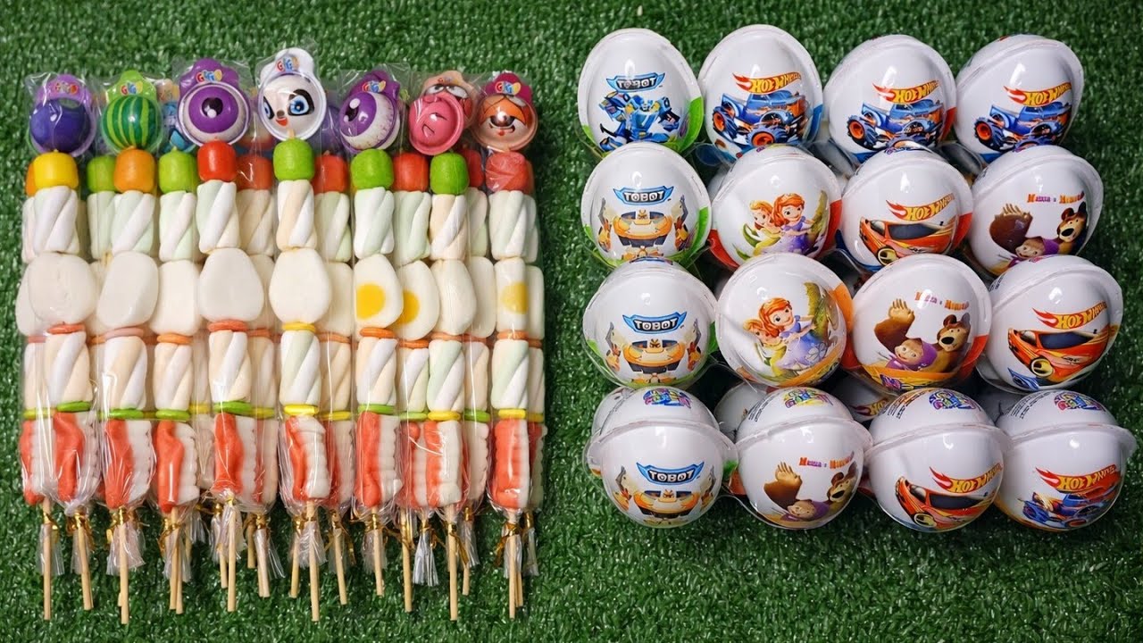 KINDER SURPRISE EGGS & MARSHMALLOW CANDY 🍫🍬