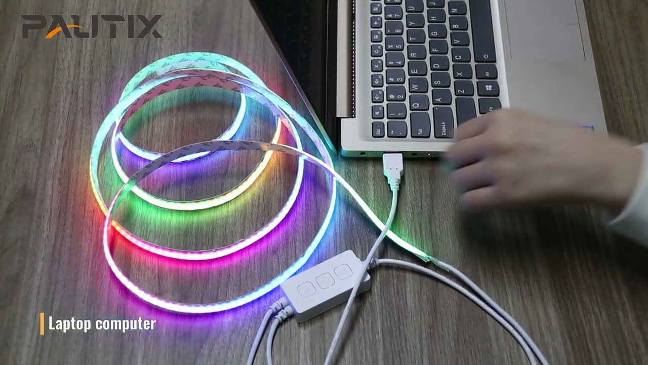 PAUTIX 5V USB Powered RGB Smart IC COB LED Strip Light!
