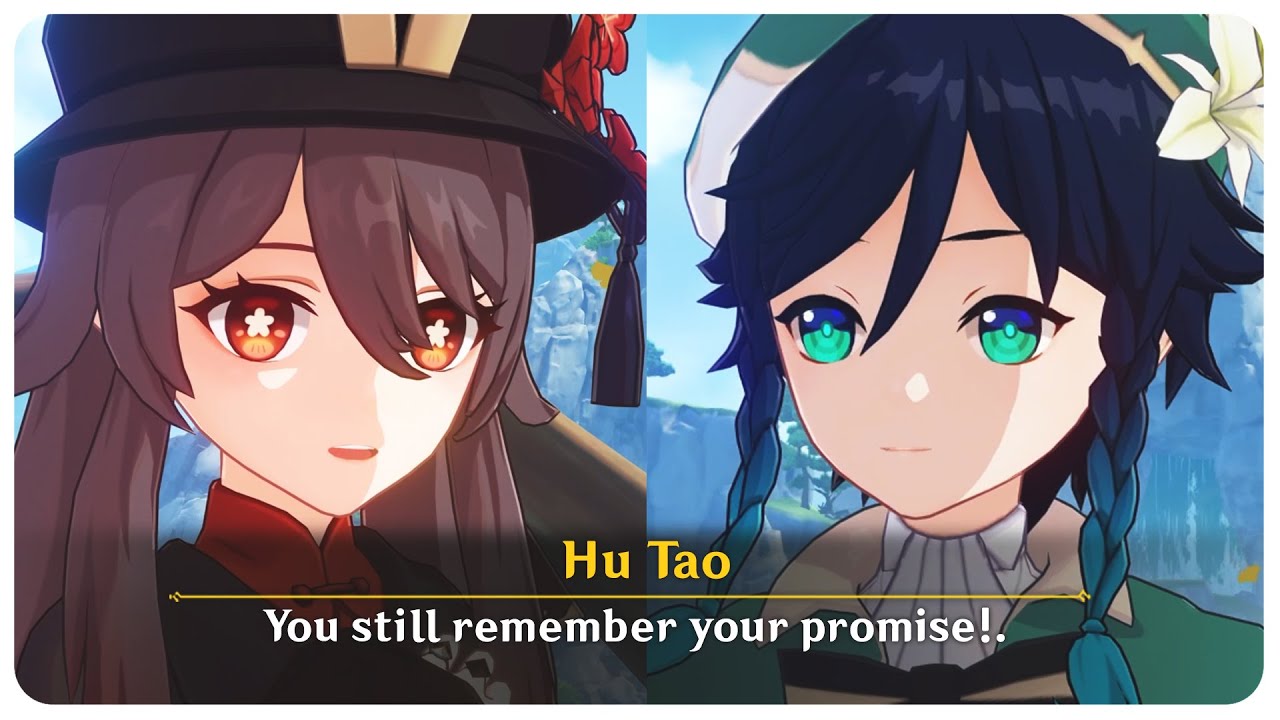 Hu Tao and Venti Invite Xiao to a Poetry Festival (Waterborne Poetry) | Genshin Impact