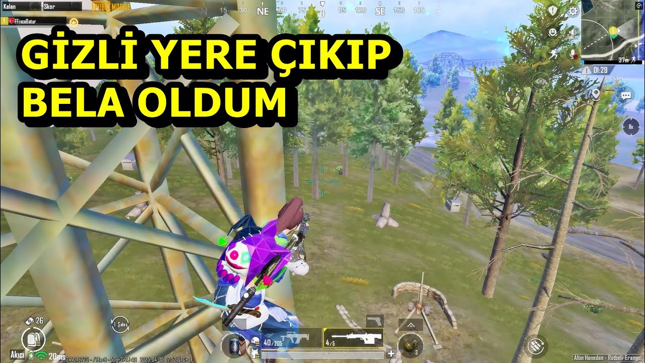 GİZLİ YERE ÇIKIP BELA OLDUM ! BATUR GAME SOLO SQUAD PUBG MOBİLE