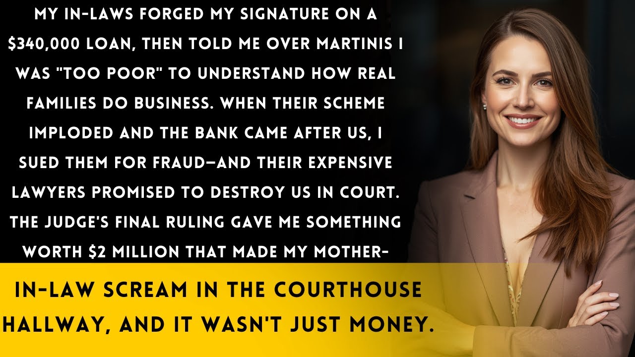 My In-Laws Forged My Signature on a $340K Loan. I Sued and the Judge Gave Me Their $2M Lake House.