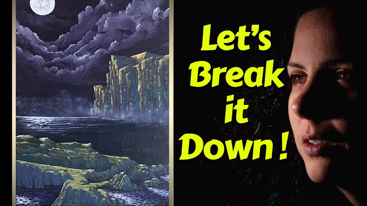 Unique seascape painting techniques by night