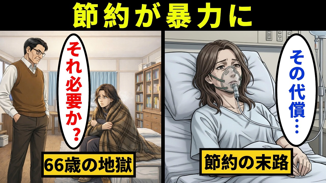 【漫画】「それ、本当に必要か？」が口癖だった夫。節約が暴力に変わった老後の現実【メンタル闇ネタ】