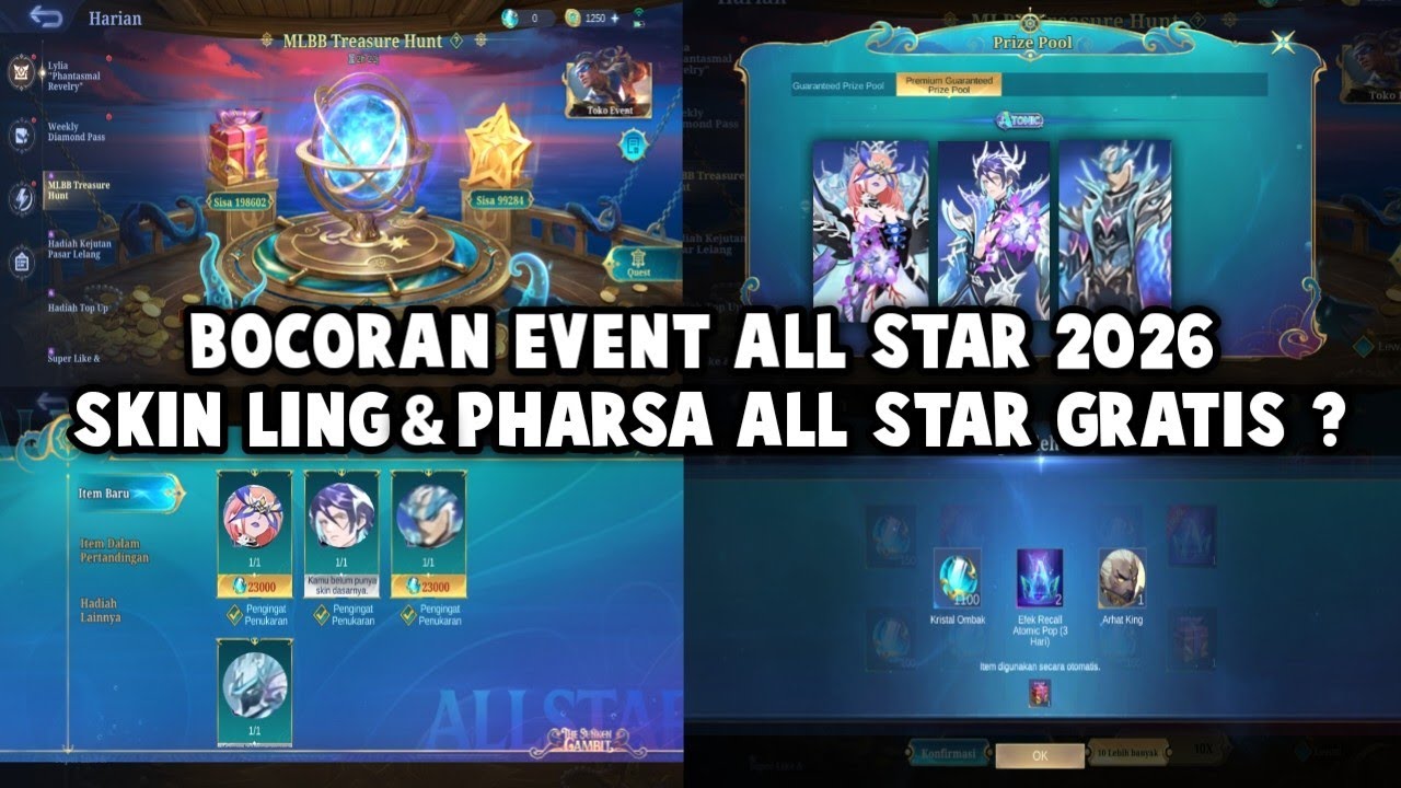 SKIN LING & PHARSA ALL STAR GRATIS ? BOCORAN EVENT ALL STAR 2026 !!