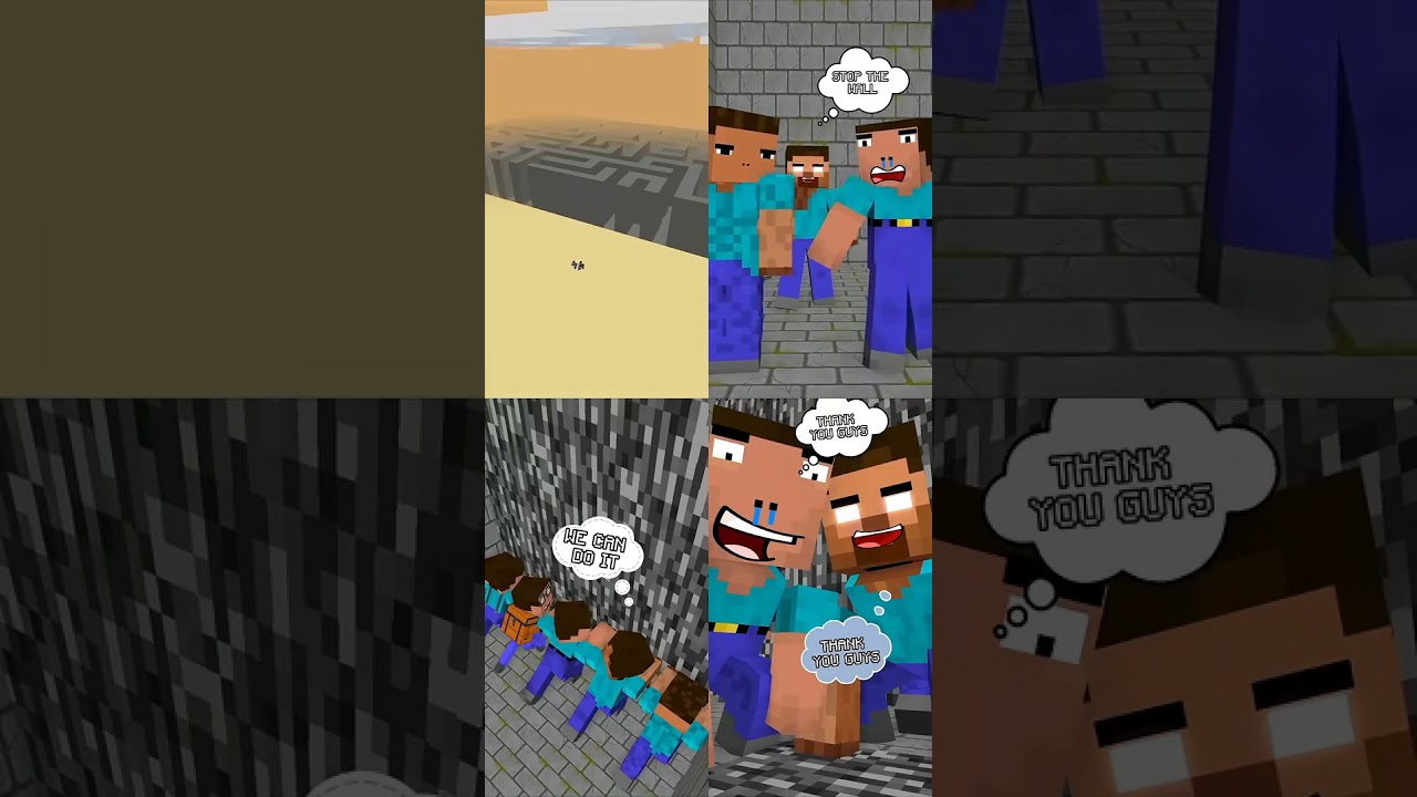 HELP Herobrine And His Friends Stop The Wall MEME ANIMATION