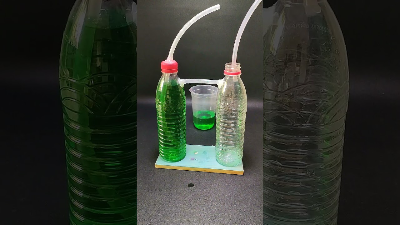 Воздушный фонтан, DIY, веселые эксперименты, небольшие научные постановки.