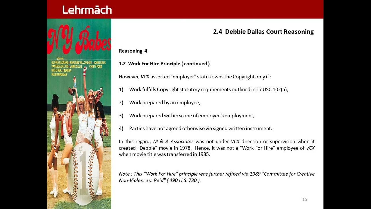 Debbie Dallas CPI 15.0 - Court Reasoning 4