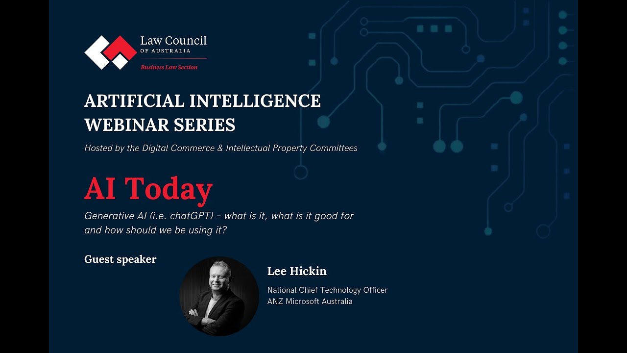 Artificial Intelligence Webinar Series - AI Today