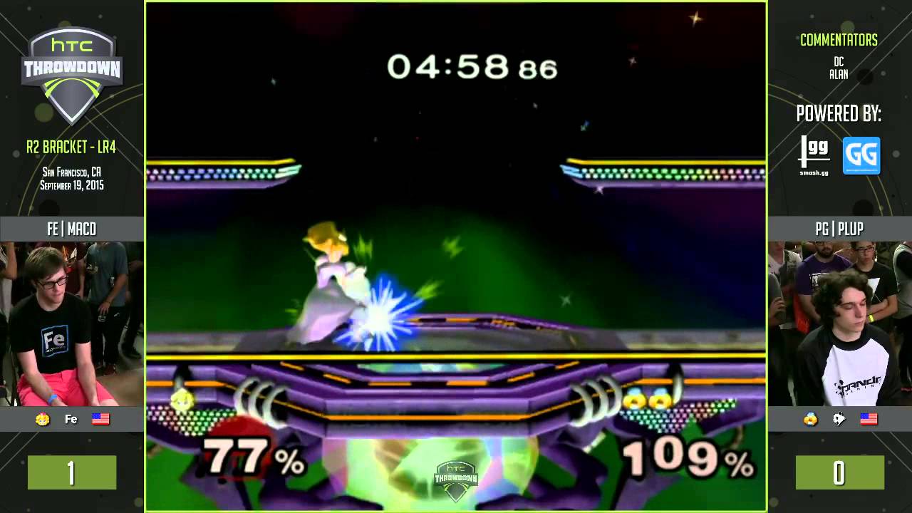 HTC Throwdown - R2 Bracket - LR4: FE|MacD (Peach) vs PG|Plup (Sheik)