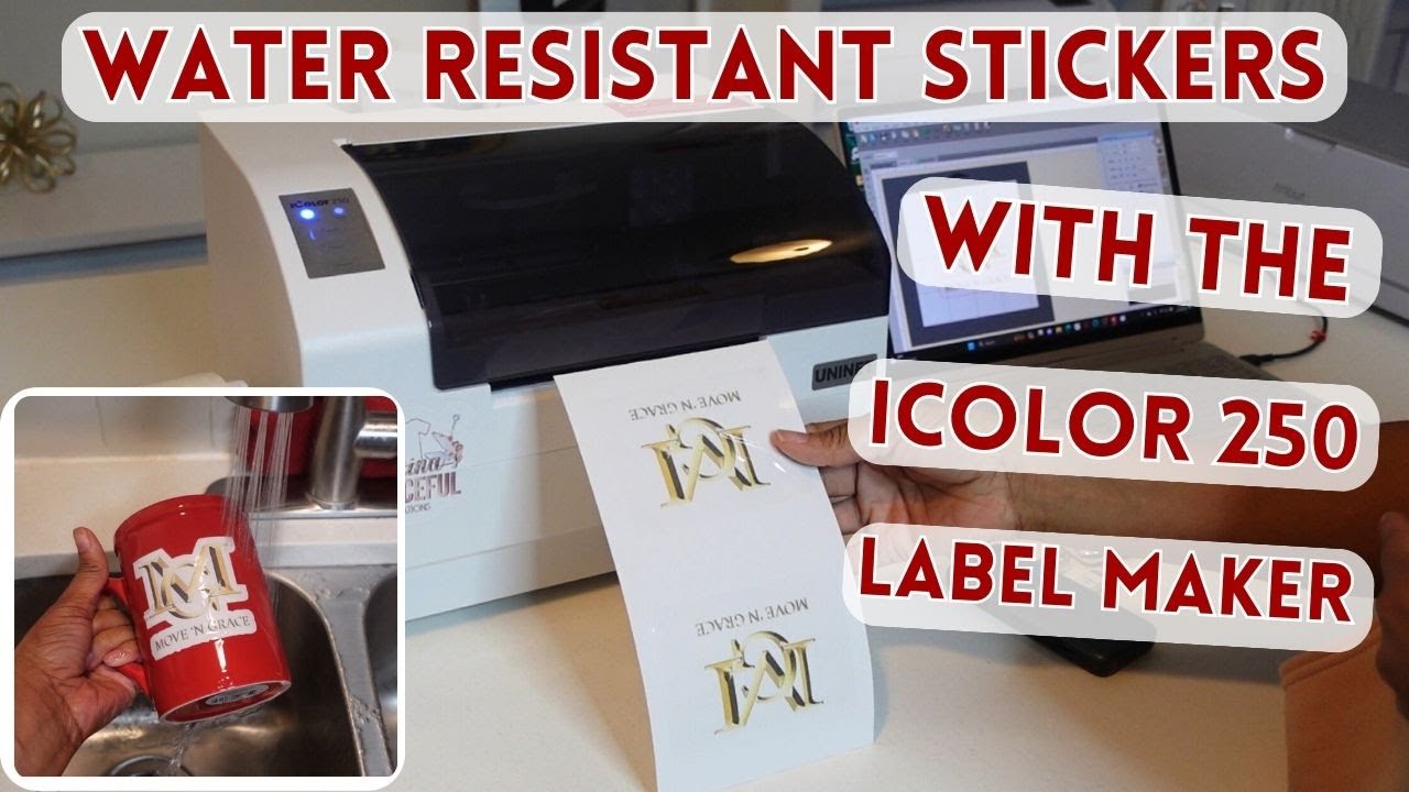 How To Make Water Resistant Stickers with the IColor 250 Label Maker! | Amazing Desktop Cutter!
