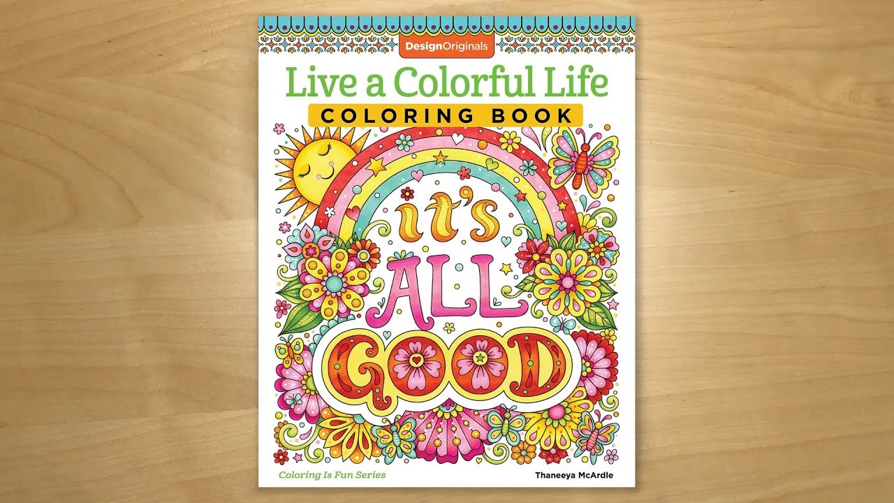 Live a Colorful Life Coloring Book Flip-Through