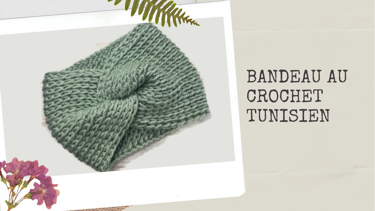 Bandeau au crochet tunisien : point facile