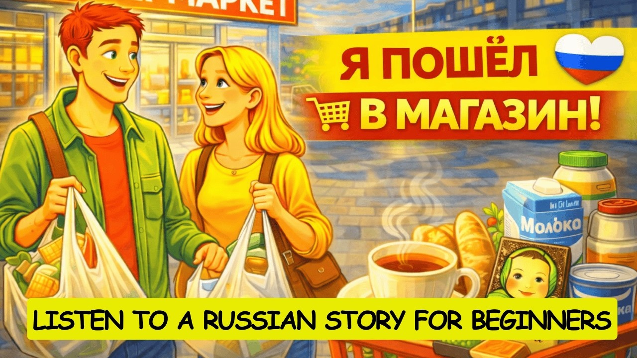 Russian Listening Practice | I Went to a Russian Supermarket (Slow Russian A1-B1)