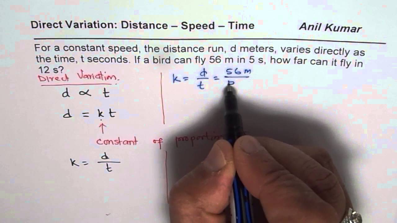 Direct Application on Distance Speed Time Proportionality