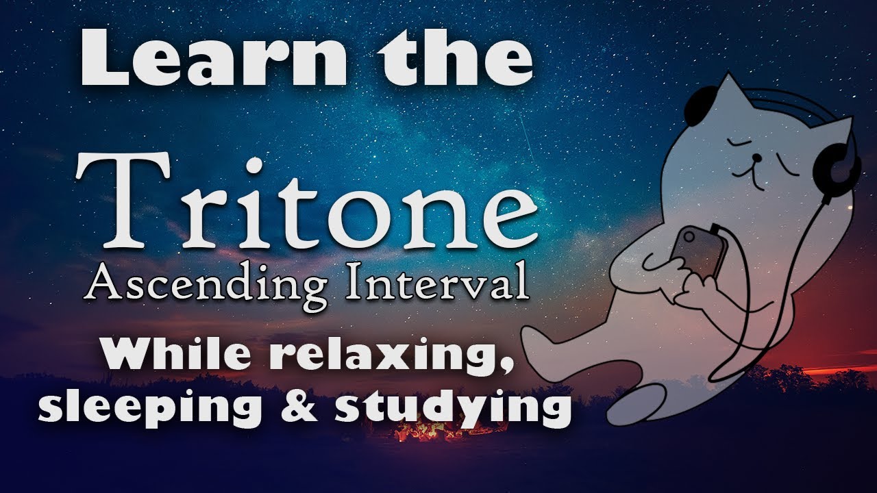 Passive Ear Training: Tritone Interval Ascending (8hrs Acoustic Guitar to relax, sleep, study)
