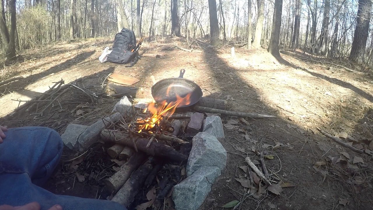 First Video Making A Fire Cooking Sausage