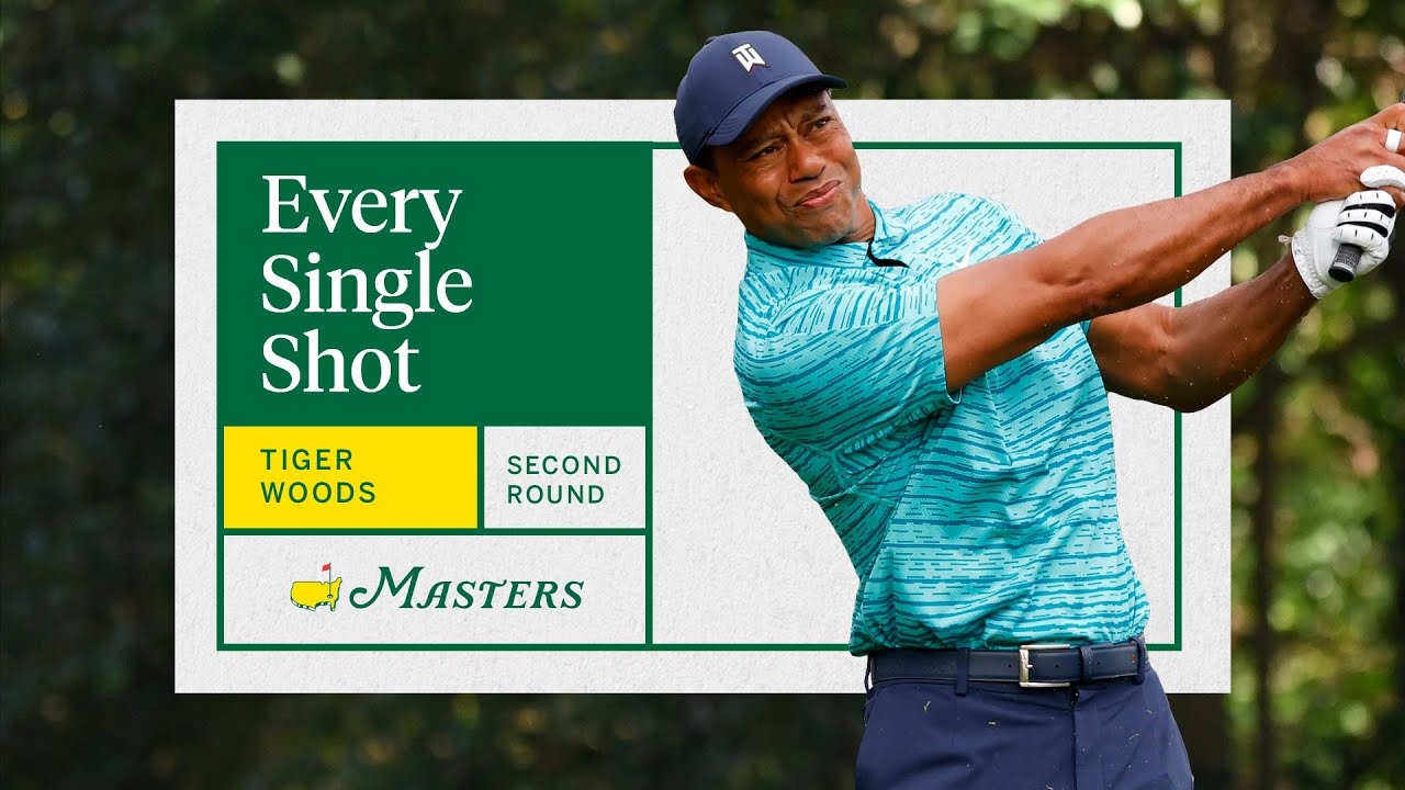 Tiger Woods' Second Round | Every Single Shot | The Masters