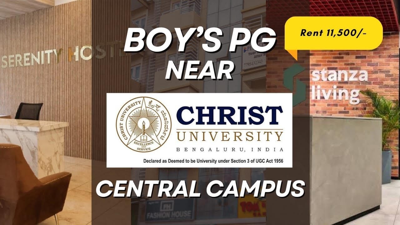 Boys Pg near CHRIST UNIVERSITY Central Campus || rent - Rs 11,500/-