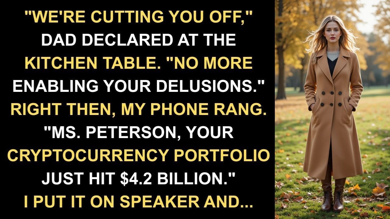 At Family Dinner, Dad Said “We’re Cutting You Off” — Then My Accountant Called